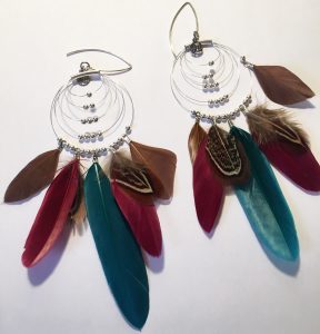 Michael Ray – “Melody” feather guitar strings Earrings £100