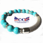 Dustin Lynch – “Riff” guitar string -turquoise bead Bracelet £95