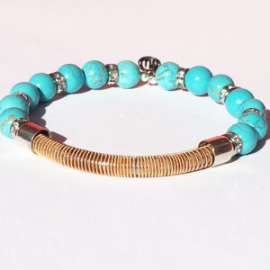 Drake White – “Riff” guitar string -turquoise bead Bracelet £95