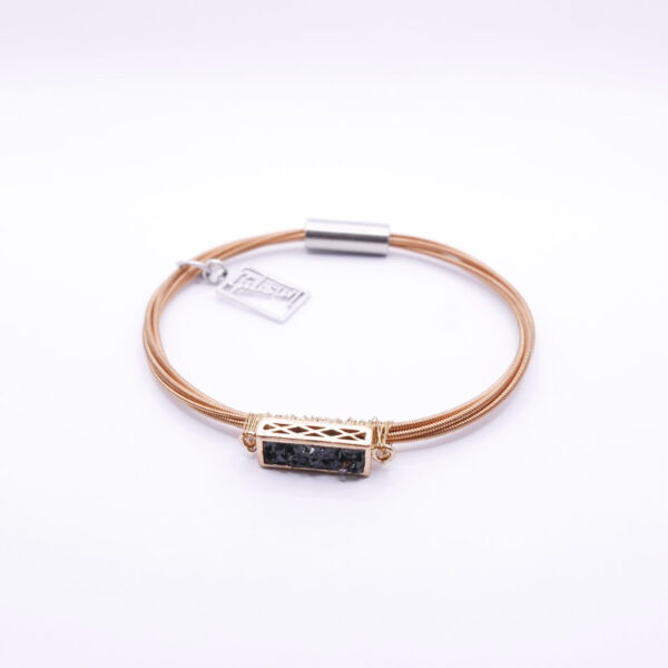 Gibson – Guitar Strings Bracelet with Druzy Stone £40