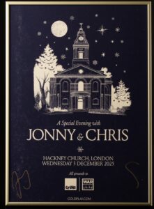 Jonny & Chris signed poster raffle ticket £10